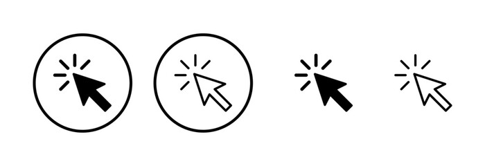 Click icon logo design. pointer arrow sign and symbol. cursor icon