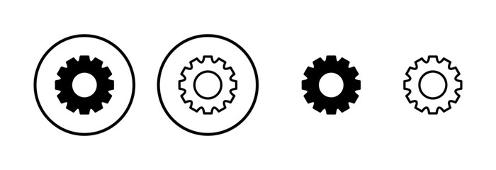 Setting icon logo design. Cog sign and symbol. Gear Sign