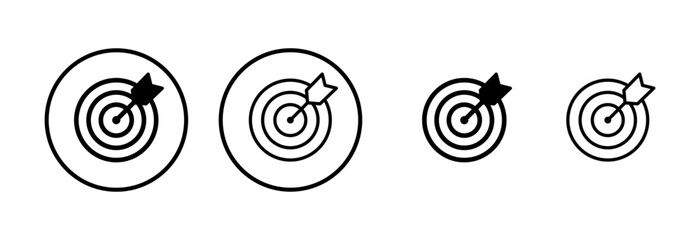 Target icon logo design. goal icon vector. target marketing sign and symbol