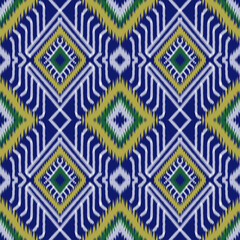  Ikat Pattern Blue background