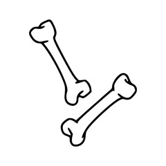 cartoon bones icon