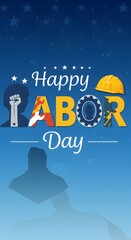 Labor day background design, with Generated AI