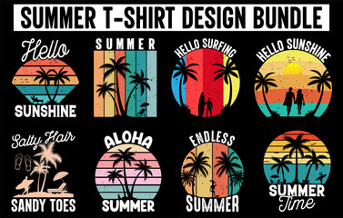 Summer T-Shirt Design Bundle