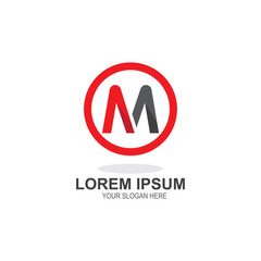 M Letter Logo Template vector illustration design