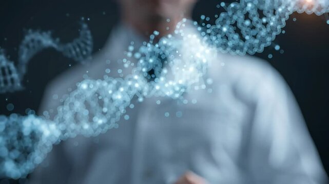 Touching Future Innovations with DNA Structure Visualization with ai generated