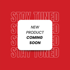 Free vector red and white modern tech coming soon.eps