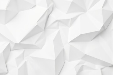 Obraz premium Abstract geometric pattern of crumpled white paper.