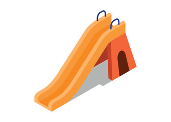 Playground slide. Simple flat illustration in isometric view.