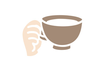 コーヒーカップを持つ手
Hand holding coffee cup