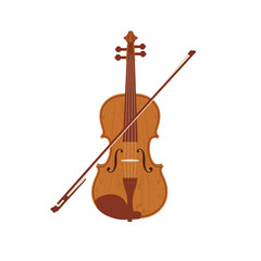 Fototapeta premium Violin Icon: Classical Elegance in Strings and Bow