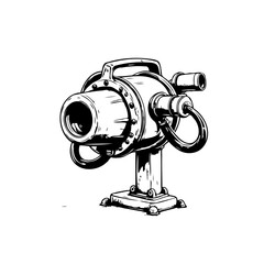 A steampunk inspired device with intricate details a creative fusion of art and technology, machine with vintage design