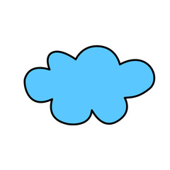 Blue Cloud Hand Drawing