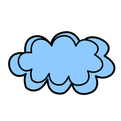 Blue Cloud Hand Drawing