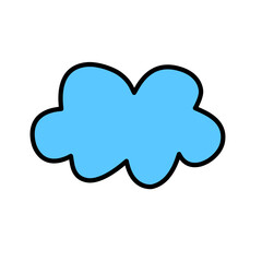 Blue Cloud Hand Drawing