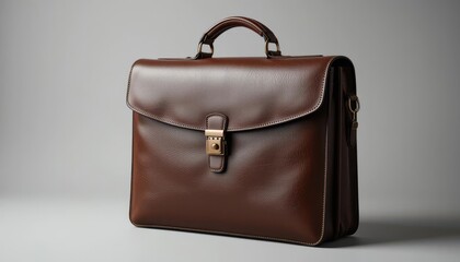  Polished Brown Leather Briefcase for Formal Occasions