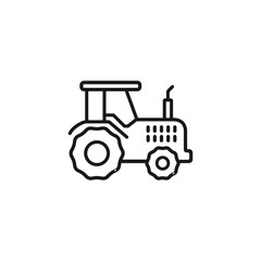 Obraz premium tractor icon or tractor outline symbol vector isolated. Best tractor icon for apps, websites, or about agricultural product design.