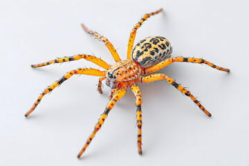 Obraz premium Close up Striking Spider with Ornate Markings Arthropod Creature. Ai Generated Images
