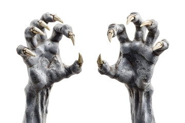 Spooky Monster Hand with Sharp Claw in Aggressive Pose, Halloween Concept. Ai Generated Images