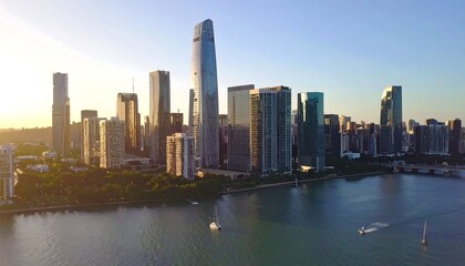 Fototapeta premium City skyline at sunset (1)