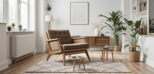  Clean Lines and Scandinavian Style Armchair Design in a Modern Setting.