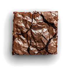 Obraz premium Decadent Chocolate Brownie with Cracked Surface