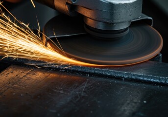 Obraz premium Metal Grinding Sparks: Industrial Precision & Safety