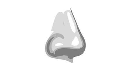 Obraz premium Illustration of a Human Nose, Medical Anatomy, Health Education, Digital Art, Scientific Environment, Side View, Human Anatomy Concept