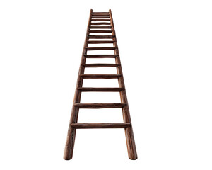 Wooden ladder with steps going upward