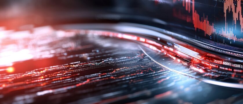 Digital market display featuring interactive candlestick charts for data-driven financial analysis and investment decisions