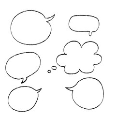set of speech bubbles