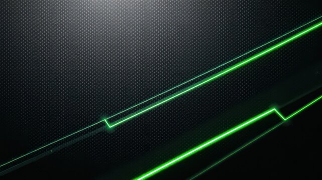 Sharp Emerald Lines Bisecting Dark Textured Space, Evoking Speed, Technology and a Sense of Modern Sophistication in a Bold, Graphic Presentation - Powered by Adobe