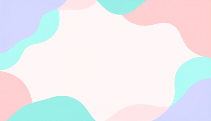 Pastel Wavy Shapes Frame Background