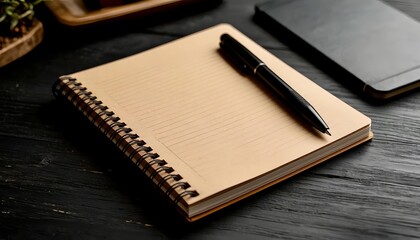 notebook and pen