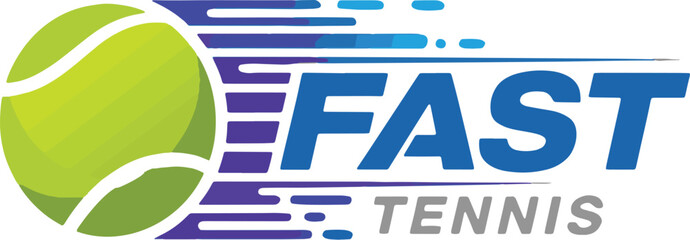 fast tennis logo vector illustration symbol design with white background EPS file download.

