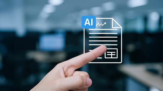 Artificial intelligence automatic task with finger and hand pointing on digital document for efficient office document processing system