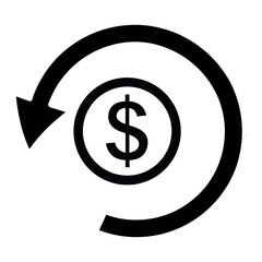 Vector art of money cycle with dollar sign icon