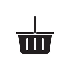 flat icon vector illustration of a basket