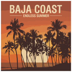 Baja Coast Endless Summer Poster

