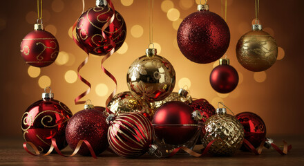 Christmas ornaments decoration background