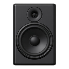 Fototapeta premium Black Speaker with Transparent Background for Media
