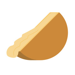 ラクレットチーズのシンプルなイラスト
