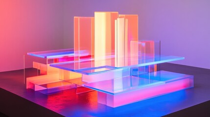 Abstract translucent city