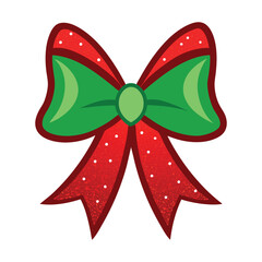 christmas bow isolated on white