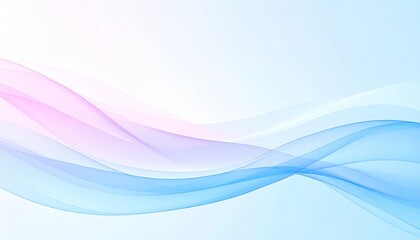 Fototapeta premium Abstract smooth saves and flowing curves in neutral tones; white, silver, blue, minimal for business presentations