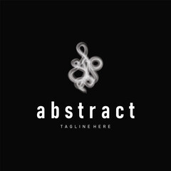 Cool abstract brush design concept, simple and modern minimalist with a cool color combination, design for a cool logo or poster illustration template