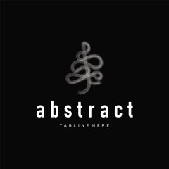 Cool abstract brush design concept, simple and modern minimalist with a cool color combination, design for a cool logo or poster illustration template