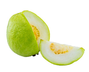 High Quality PNG Picture of fresh guava fruit isolated on white background.