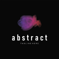 Cool abstract brush design concept, simple and modern minimalist with a cool color combination, design for a cool logo or poster illustration template