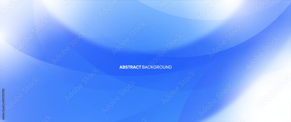 Poster Blue abstract background with overlapping circular objects forming a beautiful pattern. Vector template for luxury digital business banners, contemporary formal invitations, and luxury vouchers.