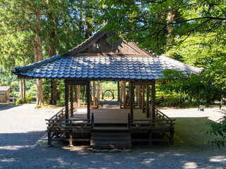 美山かやぶきの里　知井八幡神社の拝殿